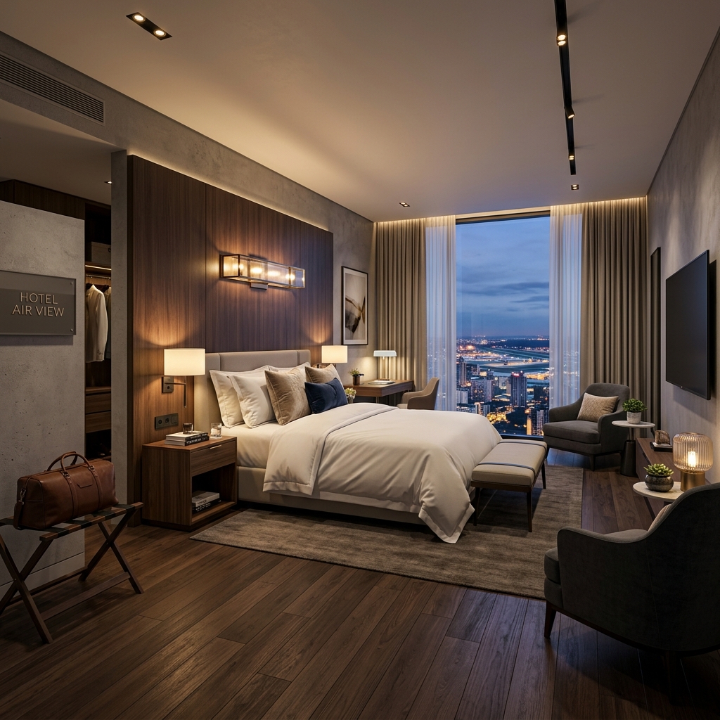 Hotel Air View Background