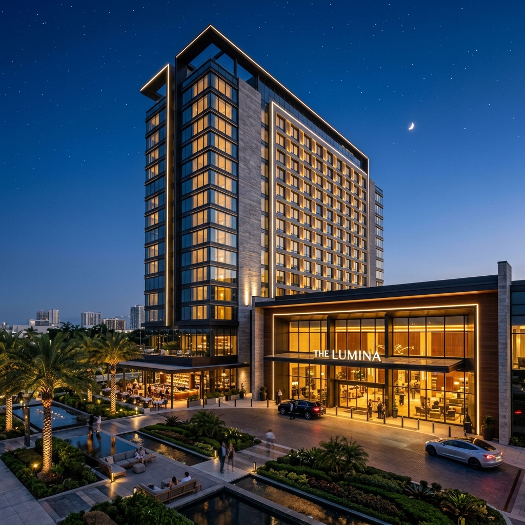 Hotel Air View Background